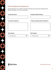 Uninsured Contractor Waiver Form Template - Page 3