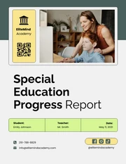 Special Education Progress Report - Page 1