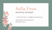 Soft Green Marketing Strategist Leaf Business Card - Page 2