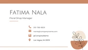 Brown Floral Business Card - Page 2