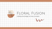 Brown Floral Business Card - Seite 1
