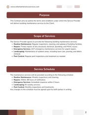 Building Maintenance Contract Template - Seite 2