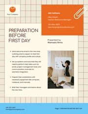 Orange And Blue Stripes Onboarding Plan - Page 2
