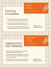 Orange And Blue Stripes Onboarding Plan - Page 3