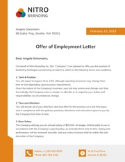 Colorful Branding Job Offer Letter - Page 1