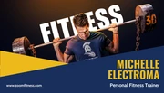 Modern Fitness Trainer Business Card - Página 1