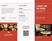 Red And Grey Modern Restaurant Food Brochure - Página 1