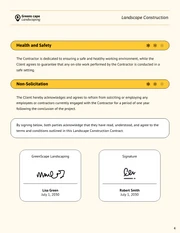 Landscape Construction Contract Template - Pagina 4