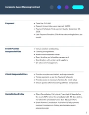 Corporate Event Planning Contract Template - Seite 2