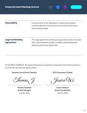 Corporate Event Planning Contract Template - صفحة 4