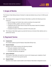 Freelance Video Editing Contract Template - page 2