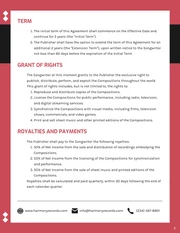 Songwriter Contract Template - Page 2