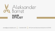 White & Gold Modern Simple Design Hair Salon Business Card - Seite 2