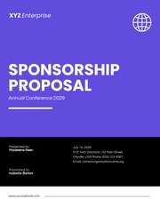 Dark Blue Sponsorship Proposal - Page 1