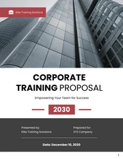 Corporate Training Proposal - Page 1