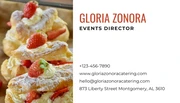 White Simple Photo Food Catering Business Card - Page 2