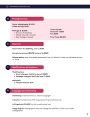 Drone Videography Contract Template - صفحة 3