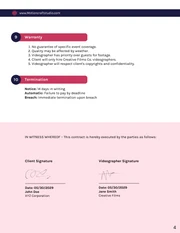 Drone Videography Contract Template - Pagina 4