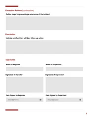 Restaurant Incident Report - Page 3
