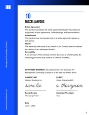 Management Consulting Contract Template - صفحة 5