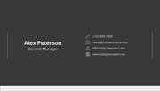 Black Simple Professional Business Card - Page 2
