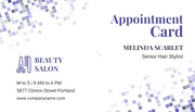 White Professional Beauty Salon Appointment Business Card - Page 1