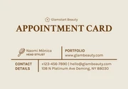 Beige And Brown Minimalist Appointment Card - Page 1