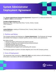 System Administrator Contract Template - Página 1