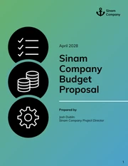 Budget Proposal Template - Page 1