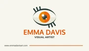 Broken White And Orange Simple Professional Painting Business Card - Page 1