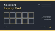 Yellow And Navy Modern Restaurant Loyalty Card - Page 1