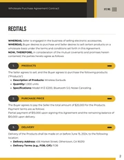 Wholesale Purchase Agreement Contract Template - صفحة 2