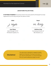 Wholesale Purchase Agreement Contract Template - Página 5