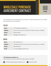 Wholesale Purchase Agreement Contract Template - صفحة 1