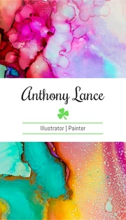 Quirky Watercolor Artist Business Card - Página 2