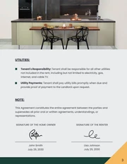 Simple Grey and Green Lease Contract - page 3