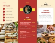 Red and Beige Minimalist Restaurant Tri-fold Brochure - Page 2