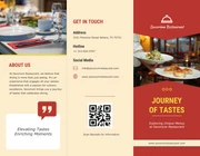 Red and Beige Minimalist Restaurant Tri-fold Brochure - page 1