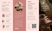 Massage Therapy Offerings Roll Fold Brochure - Page 1
