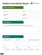 Employee Investigation Report Template - Page 3