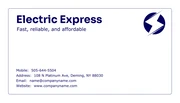 Blue Electric Clean Business Card Electrician - Seite 2