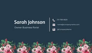 Blue Floral Business Card - page 2