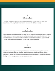 Residential Solar Installation Contract Template - Seite 2