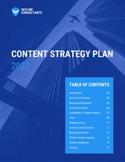 Blue Content Strategy Plan - Página 1