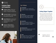 Navy And Brown minimalist Mental Health Tri-fold Brochure - Page 2