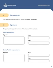 Scope of Work Contract Template - Seite 3