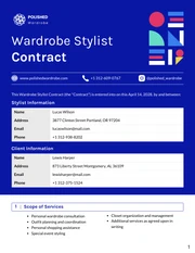 Wardrobe Stylist Stylist Contract Template - page 1