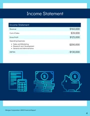 Blue Editable Financial Report - Page 4