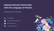 Purple Floral Business Card - Page 2