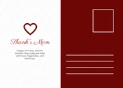 Red Minimalist Happy Mother's Day Postcard - Page 2